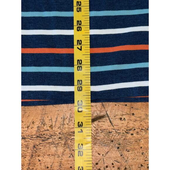 Mens Patagonia Blue Orange Stripe Short Sleeve Organic Cotton Polo Shirt XL - Picture 7 of 9